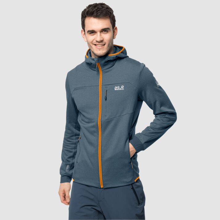 Jack Wolfskin Mens Hydro Grid Sports Jacket Grey Blue 407389JTM